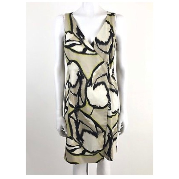 Ann Taylor Size 4 Faux Wrap Cotton Blend Dress - Picture 1 of 5